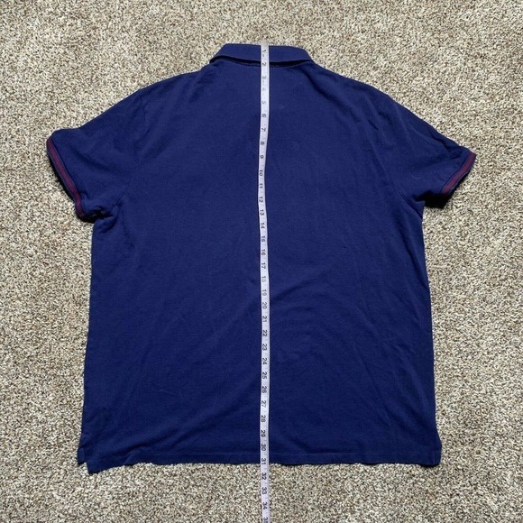 Polo Ralph Lauren Logo Button Up Shirt Embordered Mens Size XXL Slim Fit Blue - Picture 7 of 7